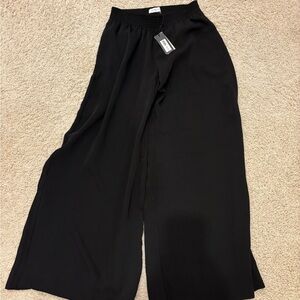 Aritzia Parker Black Wide-Leg Pants